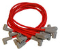 MSD 31839 Custom Spark Plug Wire Set; 8.5mm; Red; w/HEI; 90 Degree Boots; - Truck Part Superstore