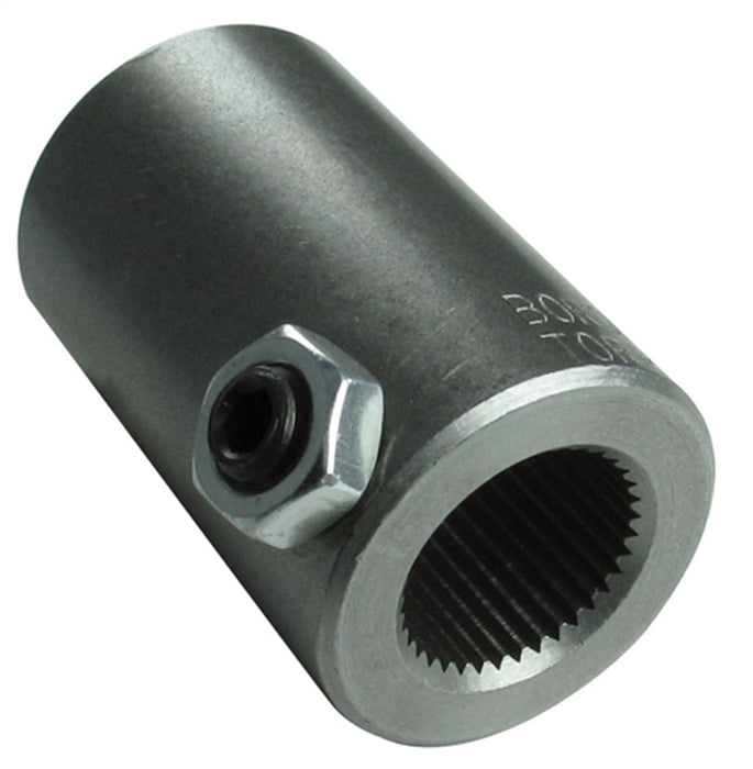 Borgeson 312500 Steel steering coupler. Fits 11/16in.-36 Spline X 3/4in. Smooth bore. - Truck Part Superstore