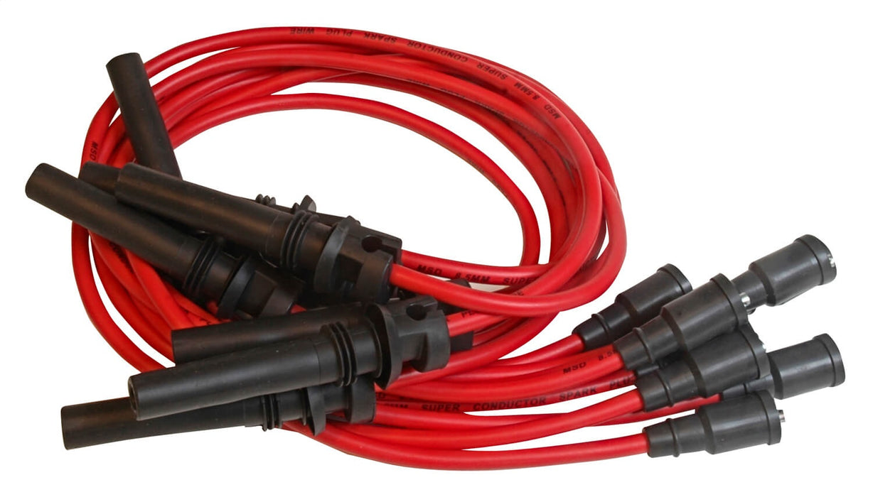MSD 32039 Custom Spark Plug Wire Set; 8.5mm; Red; Fits 5.7L Hemi Engines; OEM Custom Fit; - Truck Part Superstore