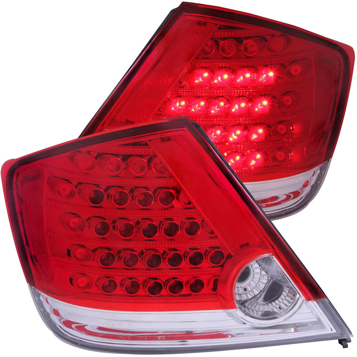 ANZO USA 321060 Tail Light Assembly; Red/Clear Lens; Pair; - Truck Part Superstore