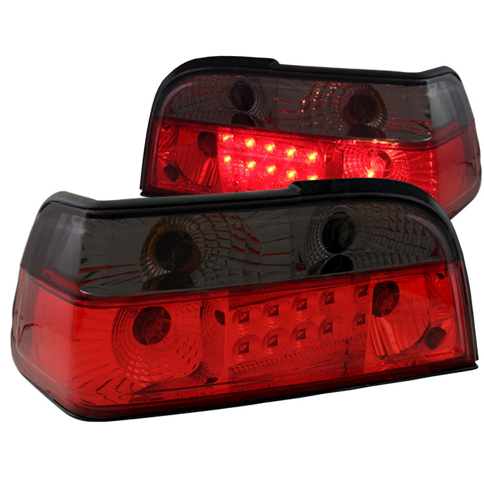 ANZO USA 321124 Tail Light Assembly; LED; Red/Smoke Lens; Red Reflector; Pair; - Truck Part Superstore