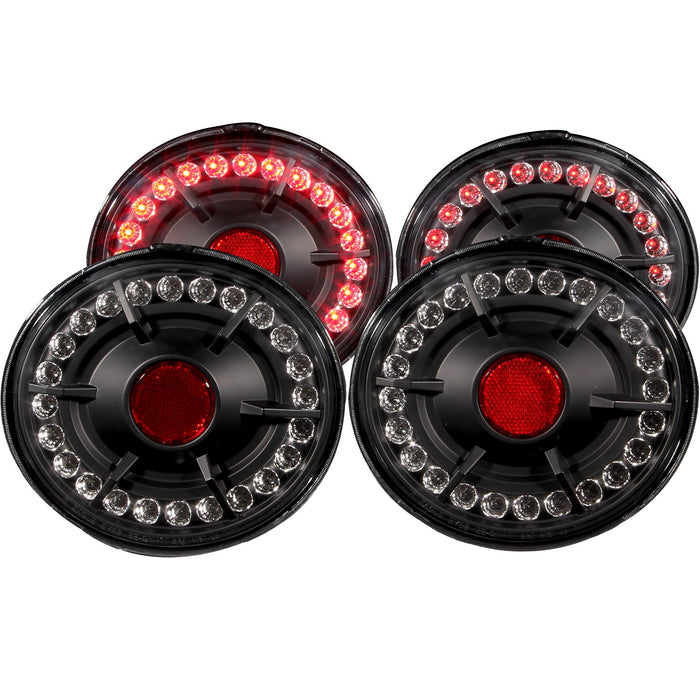 Anzo USA 321169 Tail Light Assembly; LED; Clear Lens; Black Housing; Pair; 4 pc.; - Truck Part Superstore