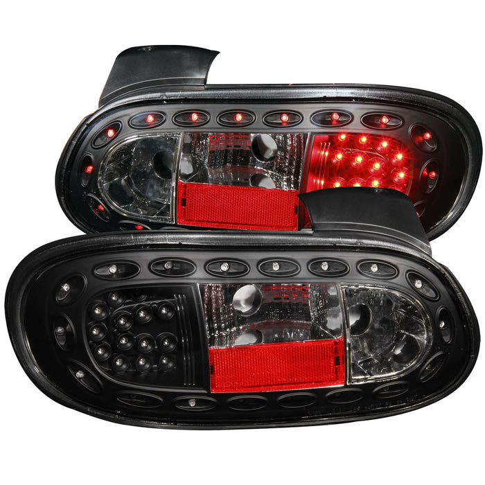 Anzo USA 321212 Tail Light Assembly; LED; Clear Lens; Black Housing; Pair; - Truck Part Superstore