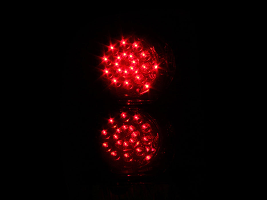 Anzo USA 321225 Tail Light Assembly; LED; Red/Smoke Lens; Red Reflector; Pair; - Truck Part Superstore