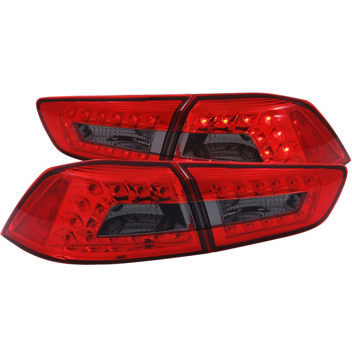 Anzo USA 321277 Tail Light Assembly; LED; Red/Smoke Lens; Red Reflector; Pair; - Truck Part Superstore