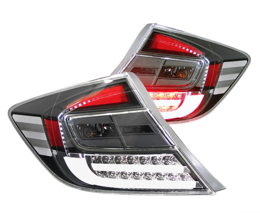 ANZO USA 321305 Tail Light Assembly; LED; Clear Lens; Black Housing; Pair; - Truck Part Superstore