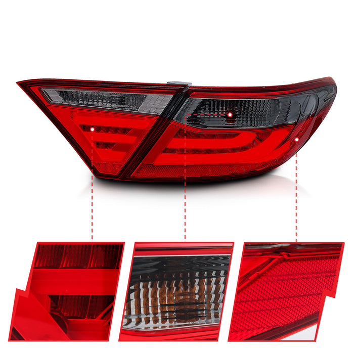 Anzo USA 321336 Tail Light Assembly; LED; Red/Smoke Lens; - Truck Part Superstore