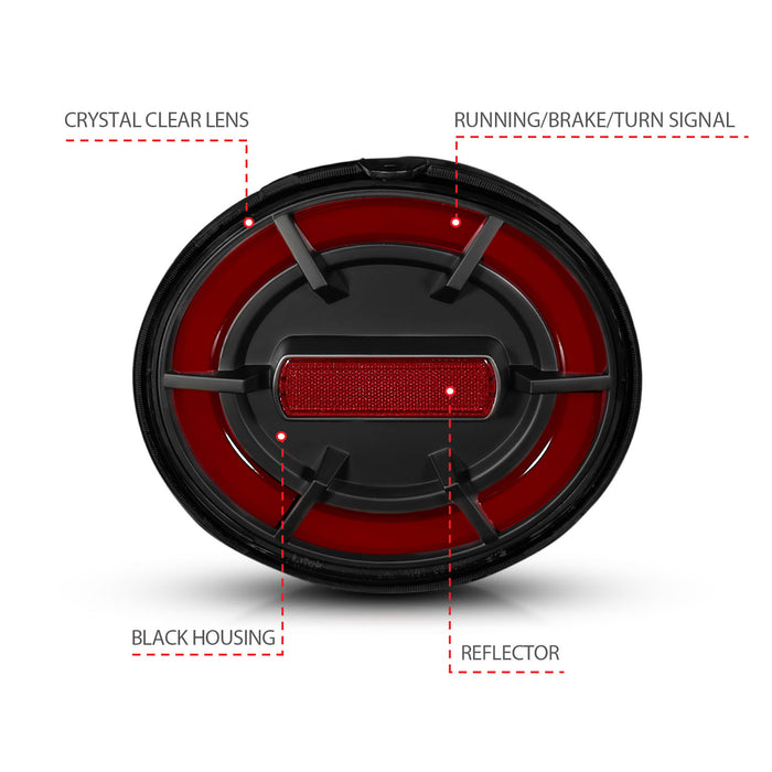 Anzo USA 321342 Tail Light Assembly; LED; Black Lens; Pair; - Truck Part Superstore