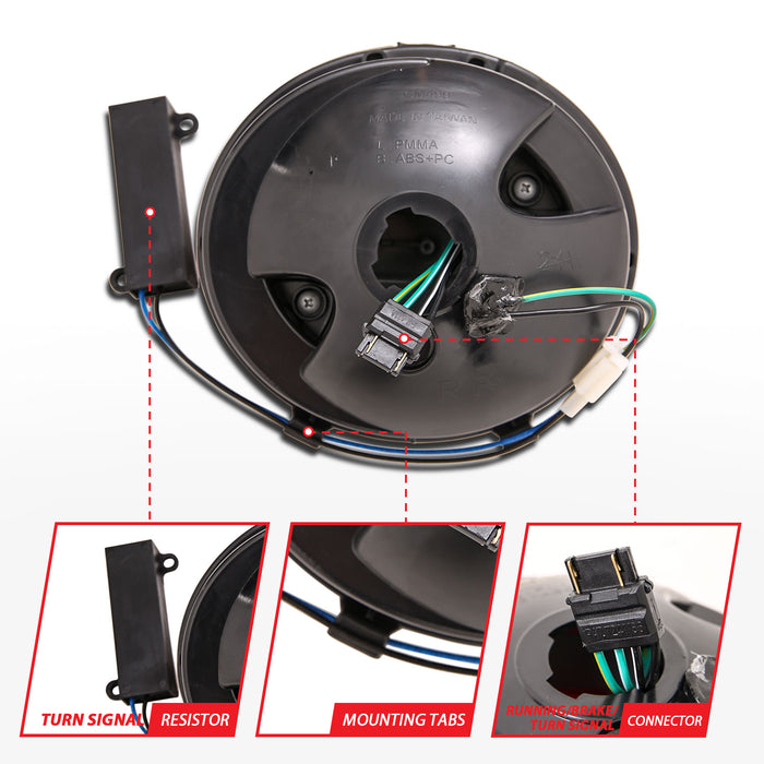 Anzo USA 321342 Tail Light Assembly; LED; Black Lens; Pair; - Truck Part Superstore