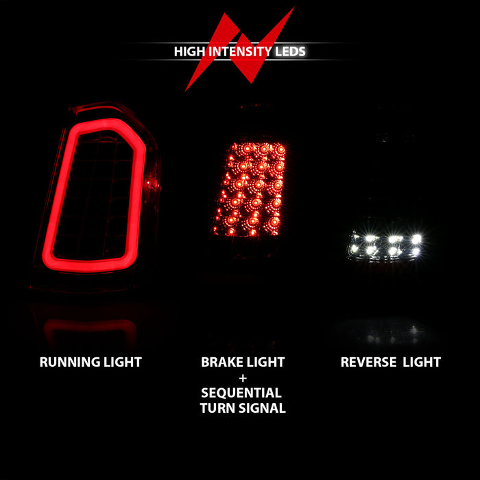 Anzo USA 321343 Tail Light Assembly; LED; w/Black Sequential Lens; Pair; - Truck Part Superstore