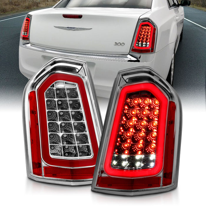 Anzo USA 321344 Tail Light Assembly; LED; w/Chrome Sequential Lens; Pair; - Truck Part Superstore