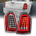 Anzo USA 321344 Tail Light Assembly; LED; w/Chrome Sequential Lens; Pair; - Truck Part Superstore