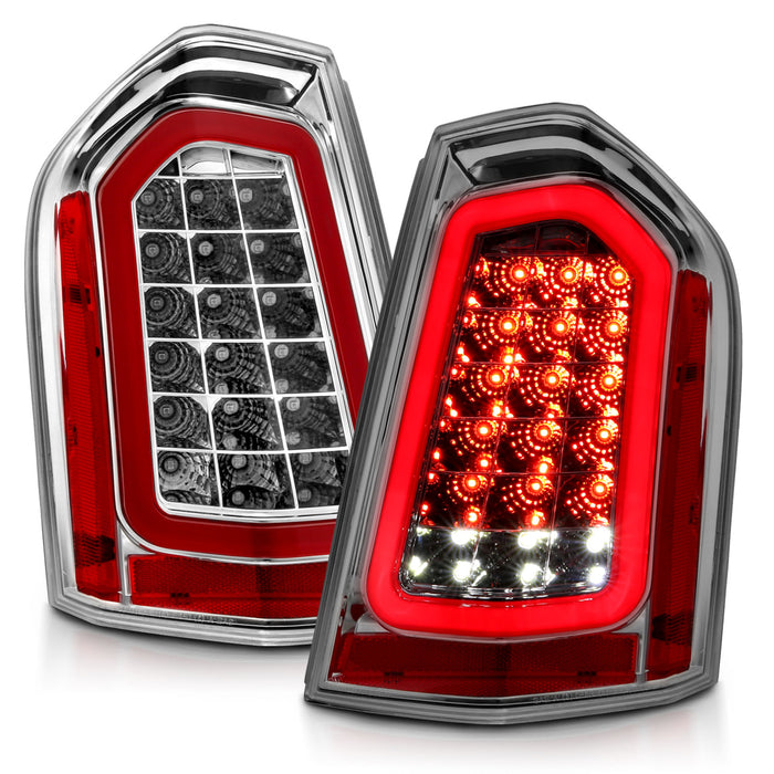Anzo USA 321344 Tail Light Assembly; LED; w/Chrome Sequential Lens; Pair; - Truck Part Superstore