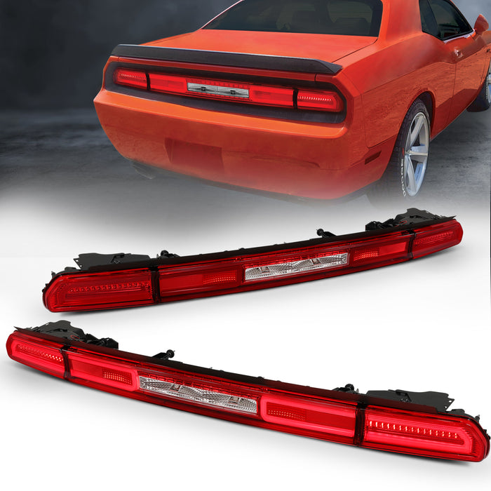 Anzo USA 321348 Tail Light Assembly; LED; Red/Clear Lens; G2; Pair; - Truck Part Superstore
