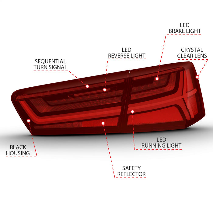 Anzo USA 321353 Tail Light Assembly - Truck Part Superstore