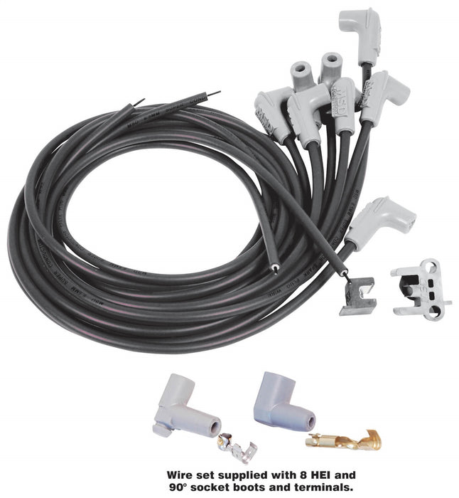 MSD 32143 Custom Spark Plug Wire Set; 8.5mm; Black; Custom Fit To OEM Specifications; - Truck Part Superstore
