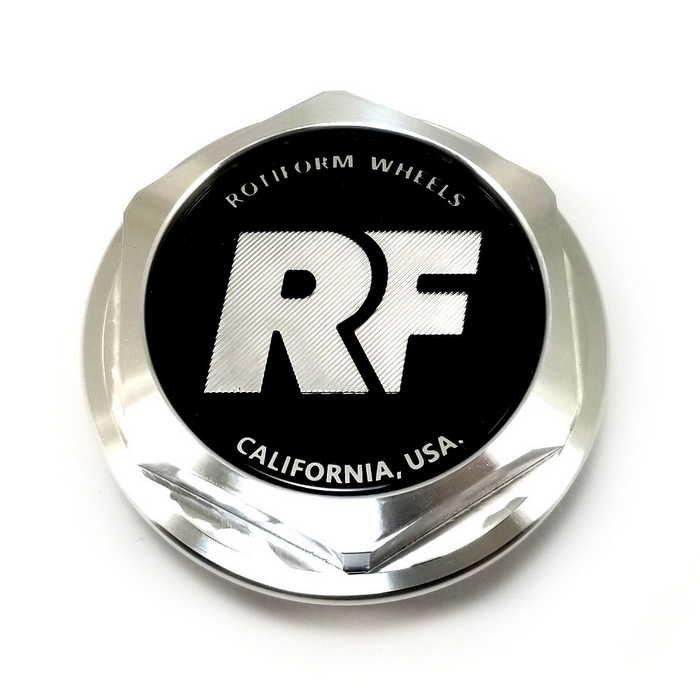 Rotiform 1PC 32170-26 ROTIFORM THRD RSECAP W/BLK-SIL FOIL LOGO - Truck Part Superstore