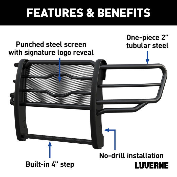 Luverne 321801 Prowler Max Black Steel Grille Guard; Select Ford F-250 to F-550 Super Duty - Truck Part Superstore