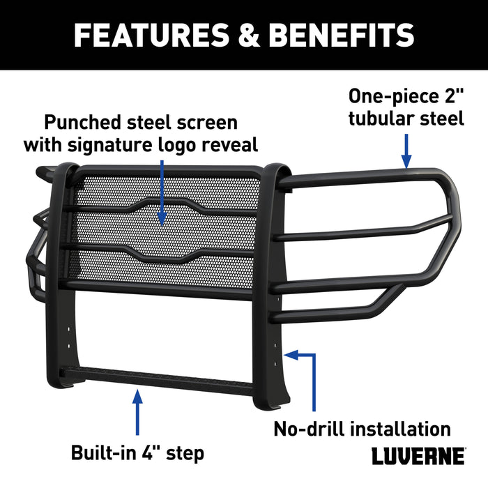 Luverne 321802 Prowler Max Black Steel Grille Guard; Select Chevrolet Silverado 1500 - Truck Part Superstore