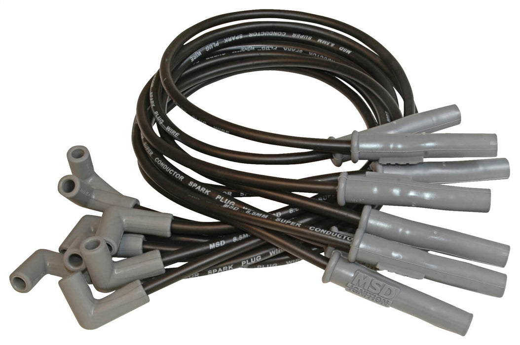 MSD 32203 Custom Spark Plug Wire Set; 8.5mm; Black; Custom Fit To OEM Specifications; - Truck Part Superstore