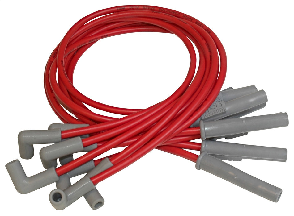 MSD 32209 Custom Spark Plug Wire Set; 8.5mm; Red; Custom Fit To OEM Specifications; - Truck Part Superstore