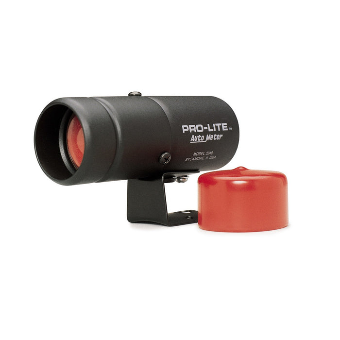 AutoMeter 3240 WARNING LIGHT; BLACK PRO-LITE; INCL. RED LENS/NIGHT COVER - Truck Part Superstore