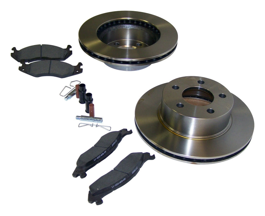 Crown Automotive Jeep Replacement 3251156K Disc Brake Service Kit; Front; Kit Includes Pads/Rotors/Springs/Bushings/Pins; - Truck Part Superstore