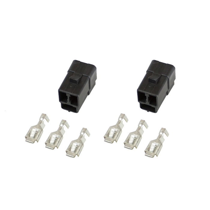 AutoMeter 3298 CONNECTOR; WIRING; 3 TERMINAL; FOR ELEC. (SHORT SWEEP) GAUGES; QTY. 2 - Truck Part Superstore
