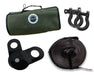 Overland Vehicle Systems 33-0501 Recovery Wrap Kit Including 20 Inch Tow Strap Pair of Black D-Rings Snatch Block and Canvas Bag Overland Vehicle Systems - Truck Part Superstore