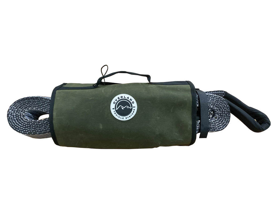 Overland Vehicle Systems 33-0501 Recovery Wrap Kit Including 20 Inch Tow Strap Pair of Black D-Rings Snatch Block and Canvas Bag Overland Vehicle Systems - Truck Part Superstore
