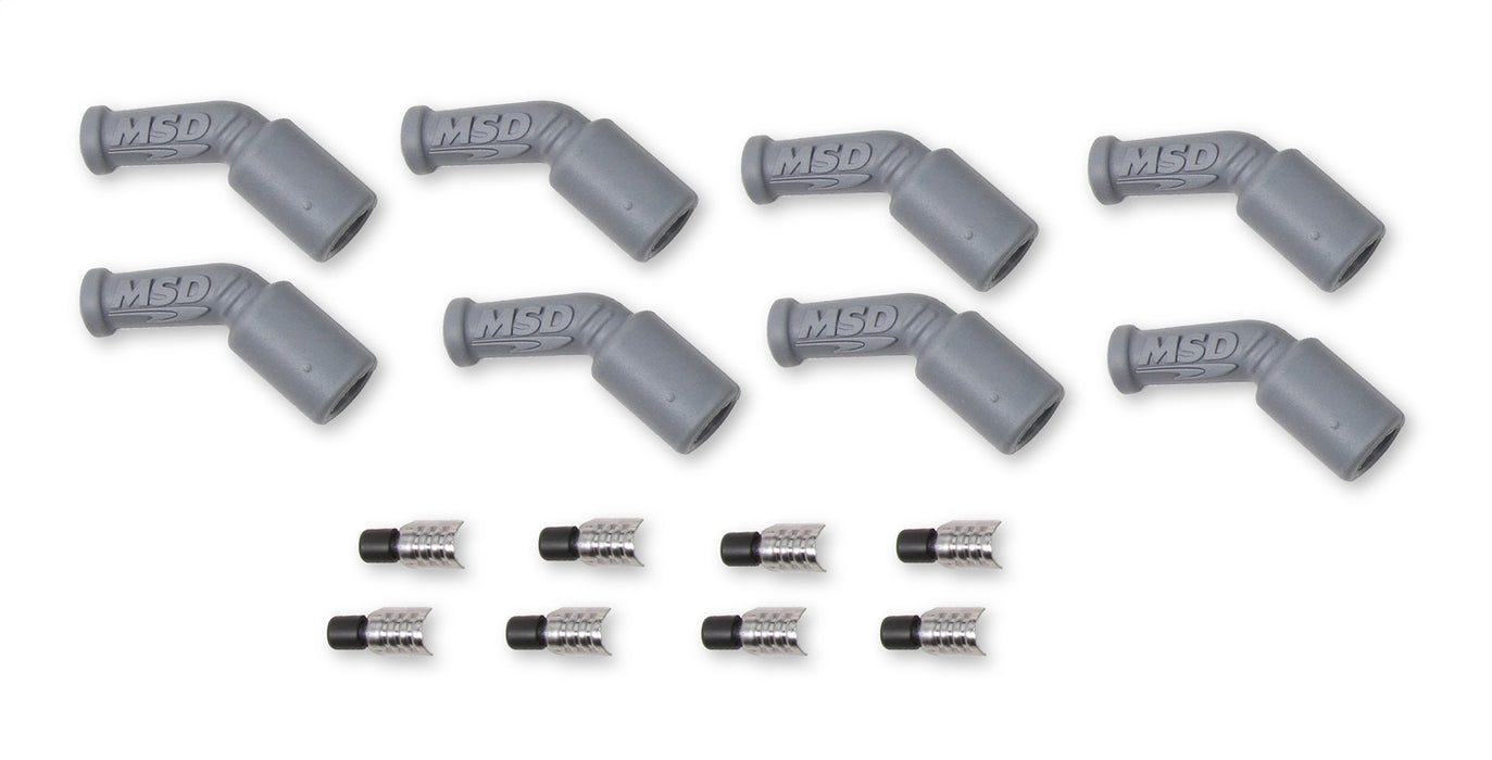MSD 33048 Spark Plug Boot And Terminal; 45 Degree; GM LS1; 8-Pack; - Truck Part Superstore