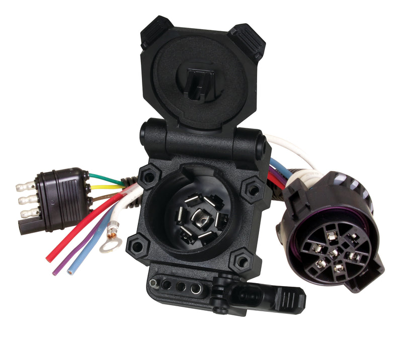 Husky Towing 33061 4 Wire Flat To 7 Blade & 4 Flat Dust Cover Mounting Bracket & Hardware - Truck Part Superstore