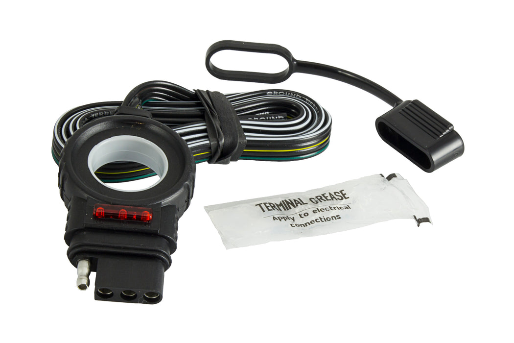 Husky Towing 33063 4 Wire Flat Plug With Finger Pull 48 Inch Length With LED Test Vehicle End - Truck Part Superstore