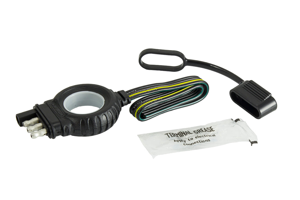 Husky Towing 33064 4Flat Plug With Finger Pull 12 Inch Length Without LED Test Trailer End - Truck Part Superstore