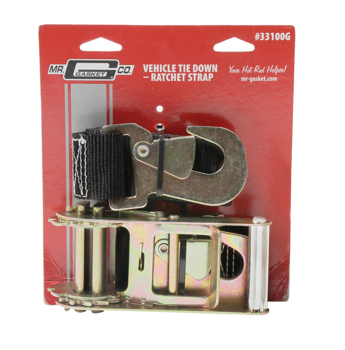 Mr Gasket 33100G Ratchet Strap Tie Down; 2 in. Wide x 8 ft. Long; 5000 lbs. Capacity; - Truck Part Superstore