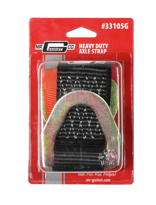 Mr Gasket 33105G Axle Strap; 2 in. Wide x 24 in. Long; w/Protective Cover; 10000 lbs Capacity; - Truck Part Superstore