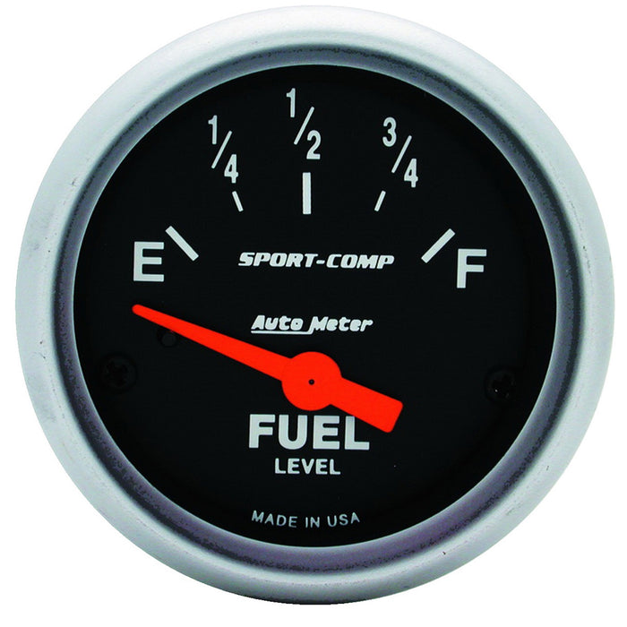 AutoMeter 3317 GAUGE; FUEL LEVEL; 2 1/16in.; 0OE TO 30OF; ELEC; SPORT-COMP - Truck Part Superstore
