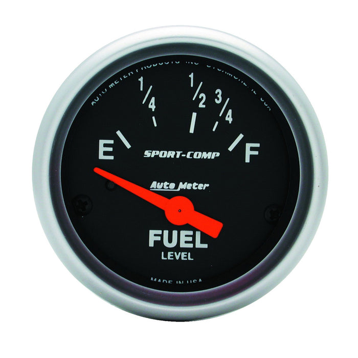 AutoMeter 3318 GAUGE; FUEL LEVEL; 2 1/16in.; 16OE TO 158OF; ELEC; SPORT-COMP - Truck Part Superstore