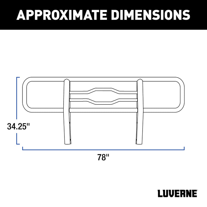 Luverne 331934-331931 Chrome Steel 2in. Tubular Grille Guard; Select Ram 1500 - Truck Part Superstore