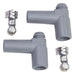MSD 3320 Spark Plug Boot And Terminal; HEI Style 90 deg.; Silicone; 2/Card; - Truck Part Superstore