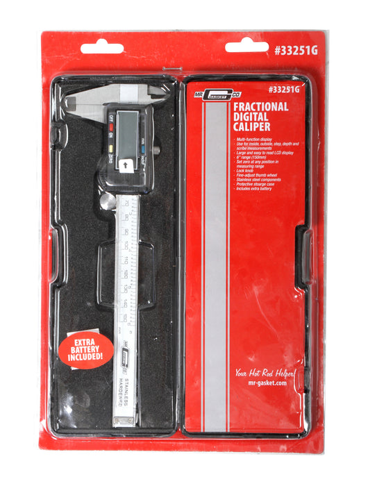 Mr Gasket 33251G Digital Caliper; Fraction; - Truck Part Superstore