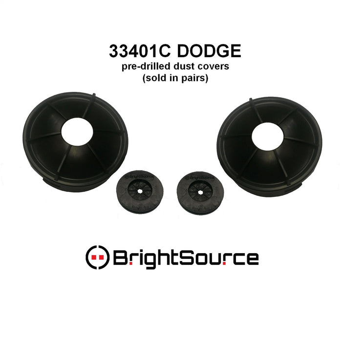 BrightSource 33401C Head Light Dust Cap; Pre-Drilled; For Use w/Non-Projector Headlamps; Pair; - Truck Part Superstore