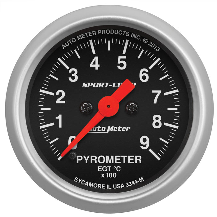 AutoMeter 3344-M GAUGE; PYROMETER (EGT); 2 1/16in.; 900deg.C; DIGITAL STEPPER MOTOR; SPORT-COMP - Truck Part Superstore