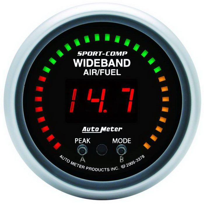 AutoMeter 3378 GAUGE; AIR/FUEL RATIO-PRO; 2 1/16in.; 10:1-20:1; DIGITAL W/PEAK/WARN; SC - Truck Part Superstore