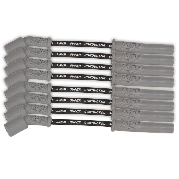 MSD 33823 8.5mm Super Conductor Wire Set; Fits GM LT1/LT4 Gen V Engines; Black Jacket; - Truck Part Superstore