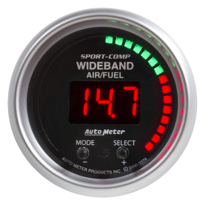 AutoMeter 3397 GAUGE; AIR/FUEL RATIO-PRO PLUS; 2 1/16in.; 10:1-20:1; DIGITAL W/PK/WRN; SC - Truck Part Superstore