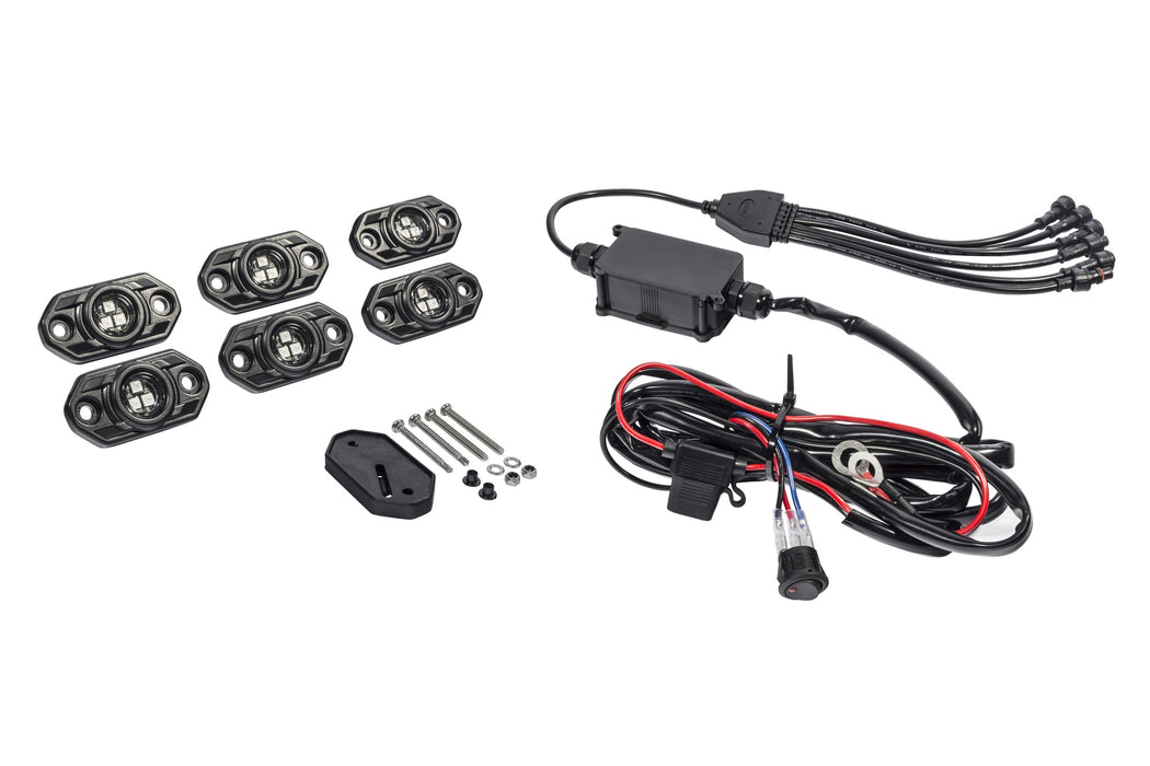 KC Hilites 339 Rock Light; 6-PC RGB LED Light Kit - Truck Part Superstore