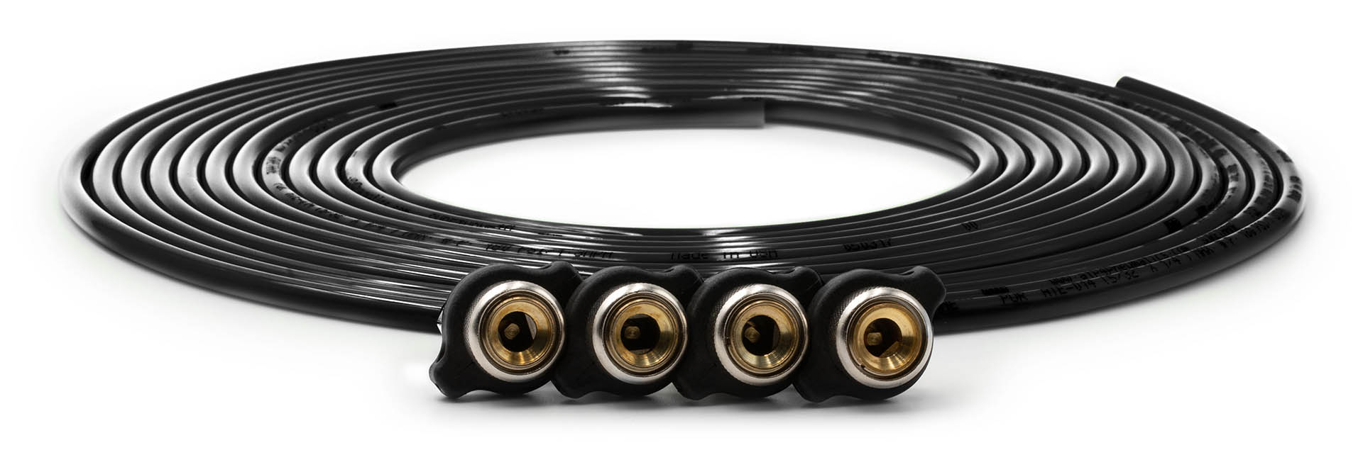 Up Down Air 340-4100-BLK Tire Inflator Hose Replacement 240 Inch W/4 Quick Release Chucks Black UP Down Air - Truck Part Superstore