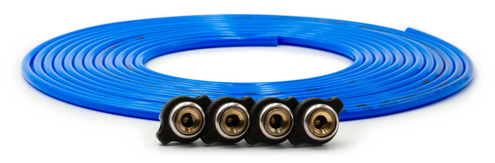 Up Down Air 340-4100-BLU Tire Inflator Hose Replacement 240 Inch W/4 Quick Release Chucks Blue UP Down Air - Truck Part Superstore