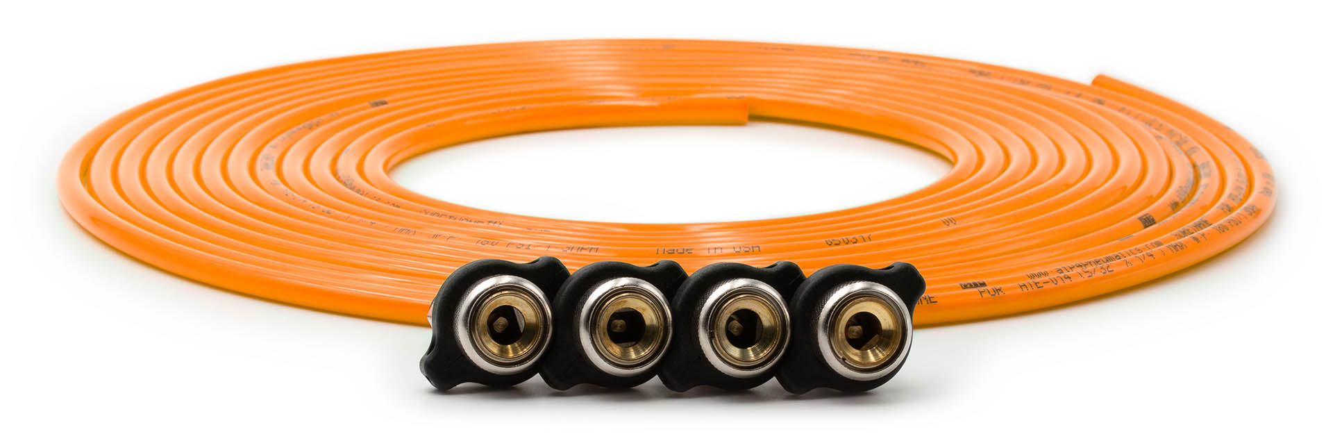 Up Down Air 340-4100-ORG Tire Inflator Hose Replacement 240 Inch W/4 Quick Release Chucks Orange UP Down Air - Truck Part Superstore